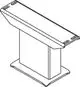 Produktbild der Kermi Fixkonsole zur Bodenmontage, Typ 26, in Weiß, ZB00860005, perspektivische Darstellung.